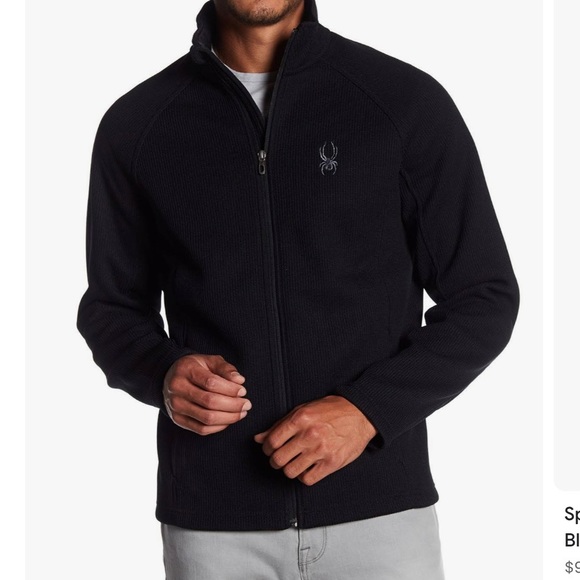 Spyder Other - NWT SPYDER Black Tonal Ribbed Jacket. SZ Med SZ Sm